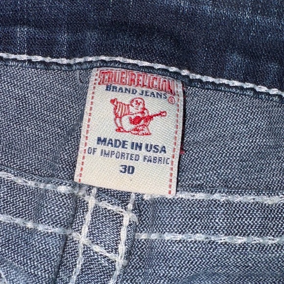 True Religion Size 30 Disco Becky Big T Dark Wash Low Rise Bootcut Jeans - Picture 9 of 12